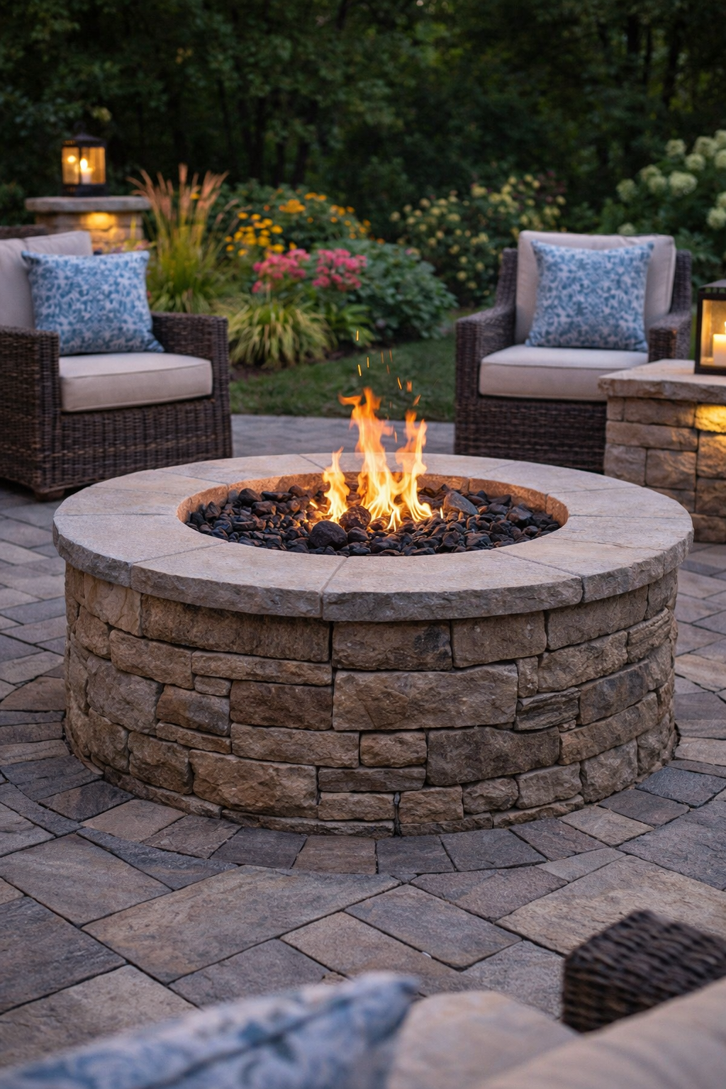 Custom outdoor fire pit